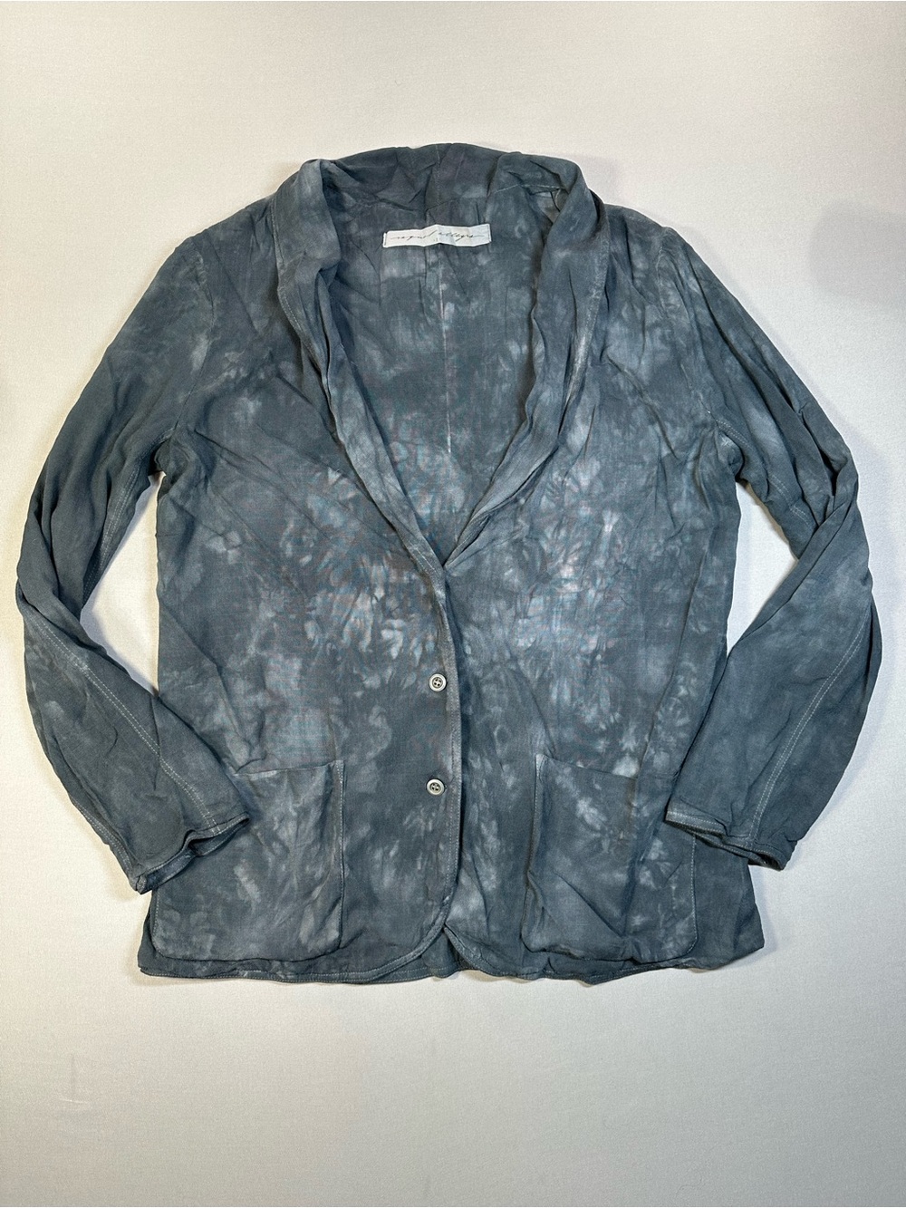 Raquel Allegra Tie-Dye Shawl Collar Blazer Jacket - Womens 2